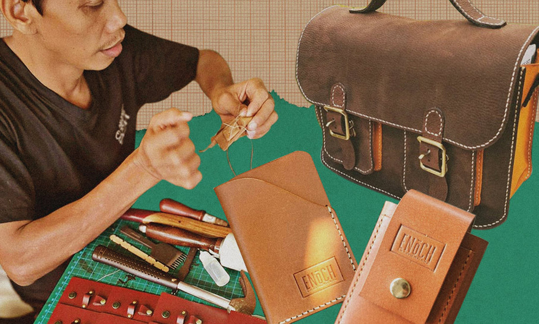 Una Ricci x Enoch Leather on Esquire