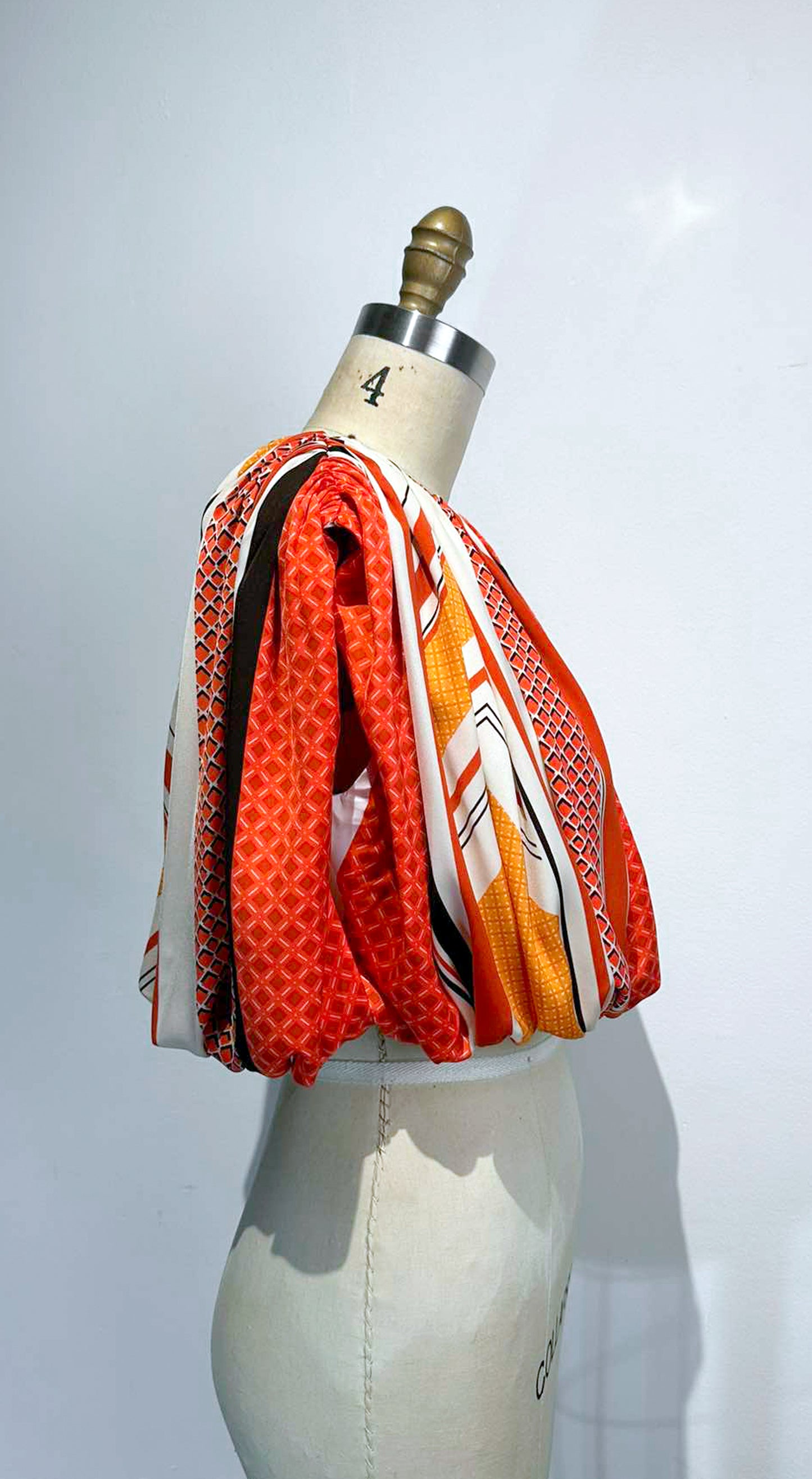 Crop Bubble Top in Silk
