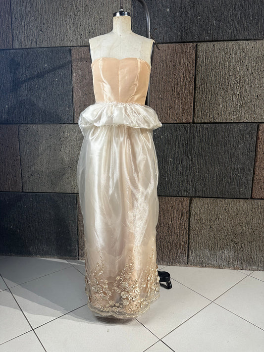 Pleated Ruffle Detail on Waist in Organza