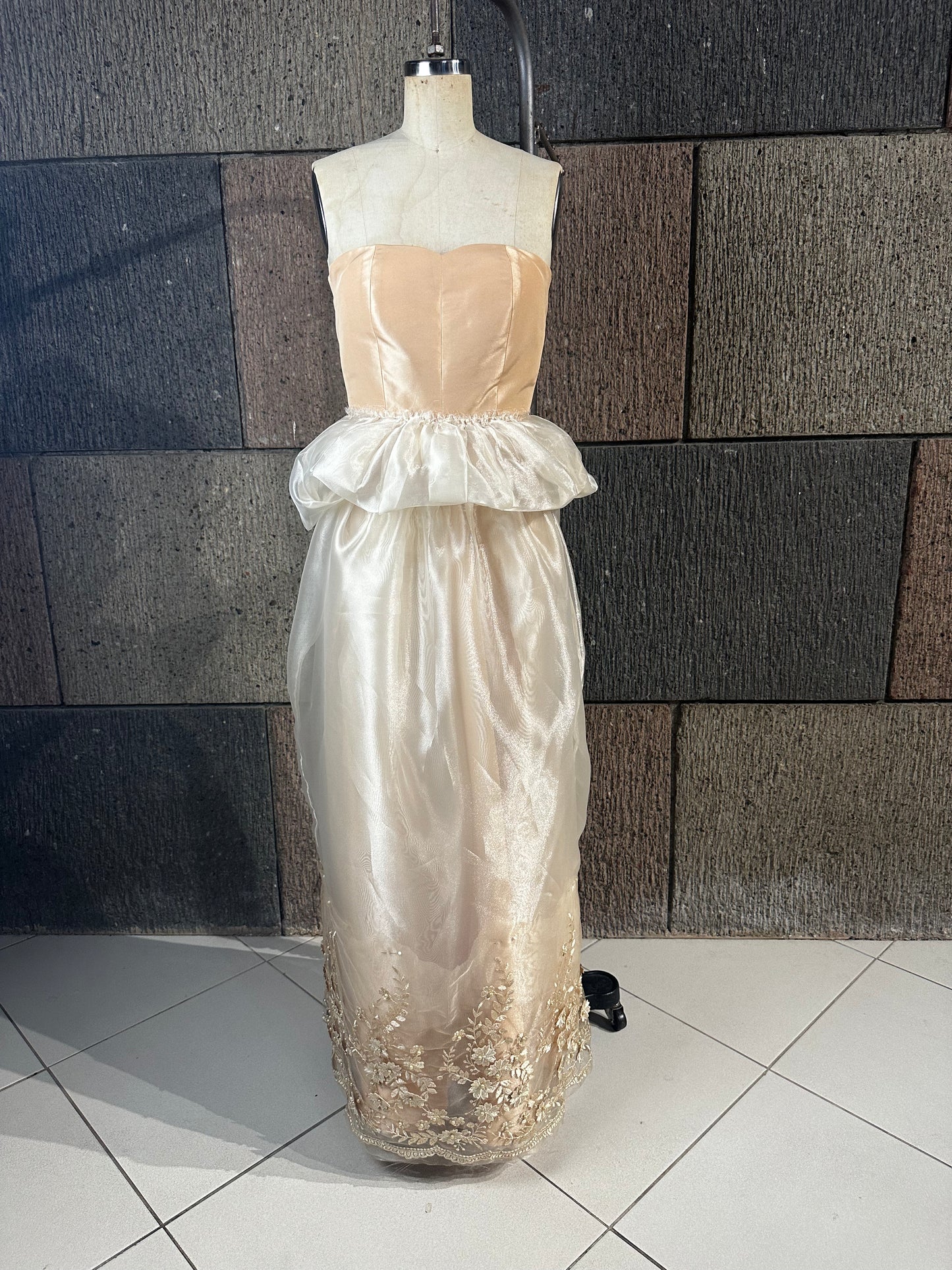 Pleated Ruffle Detail on Waist in Organza