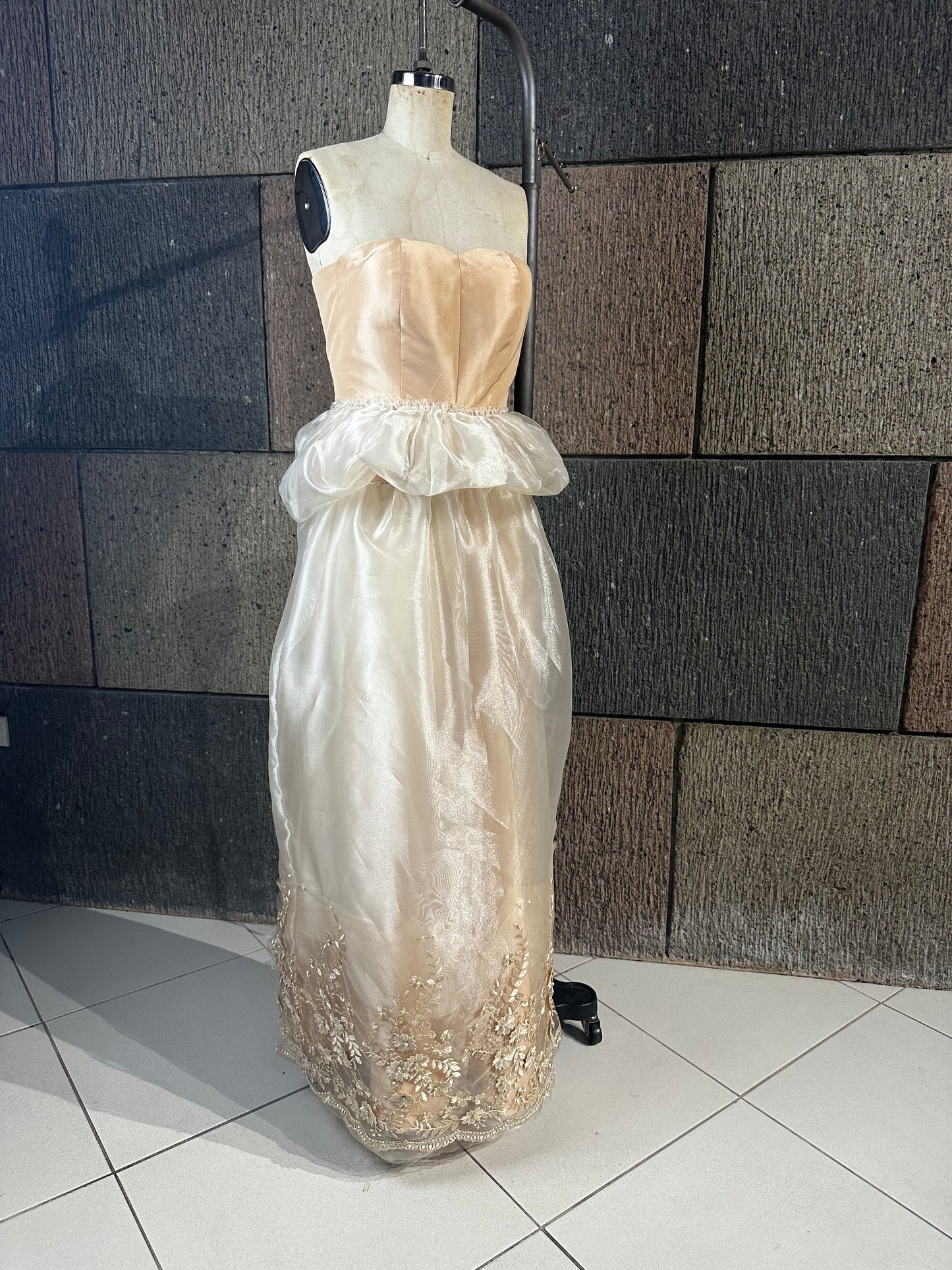 Pleated Ruffle Detail on Waist in Organza
