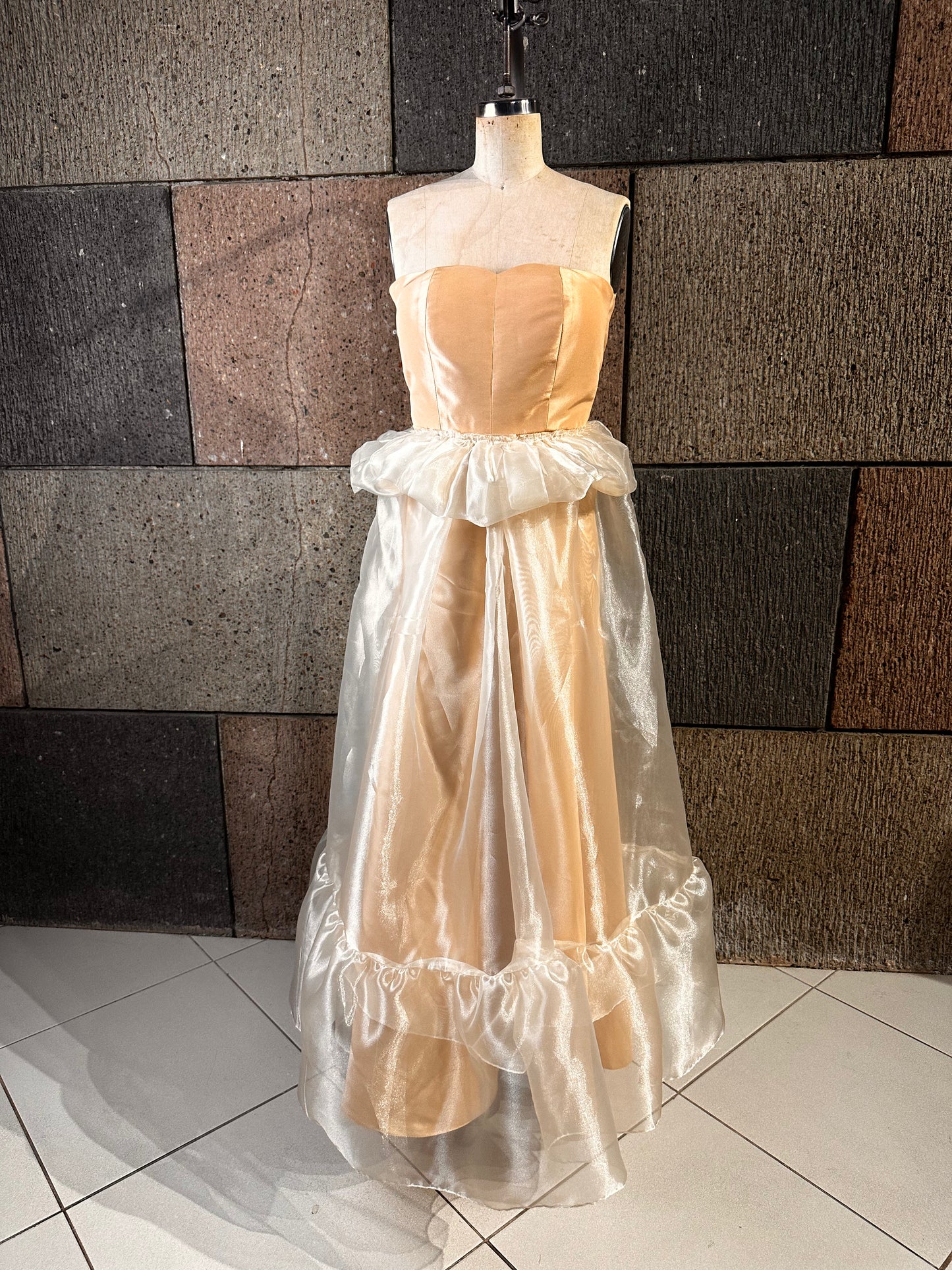 Pleated Ruffle Detail on Waist in Organza