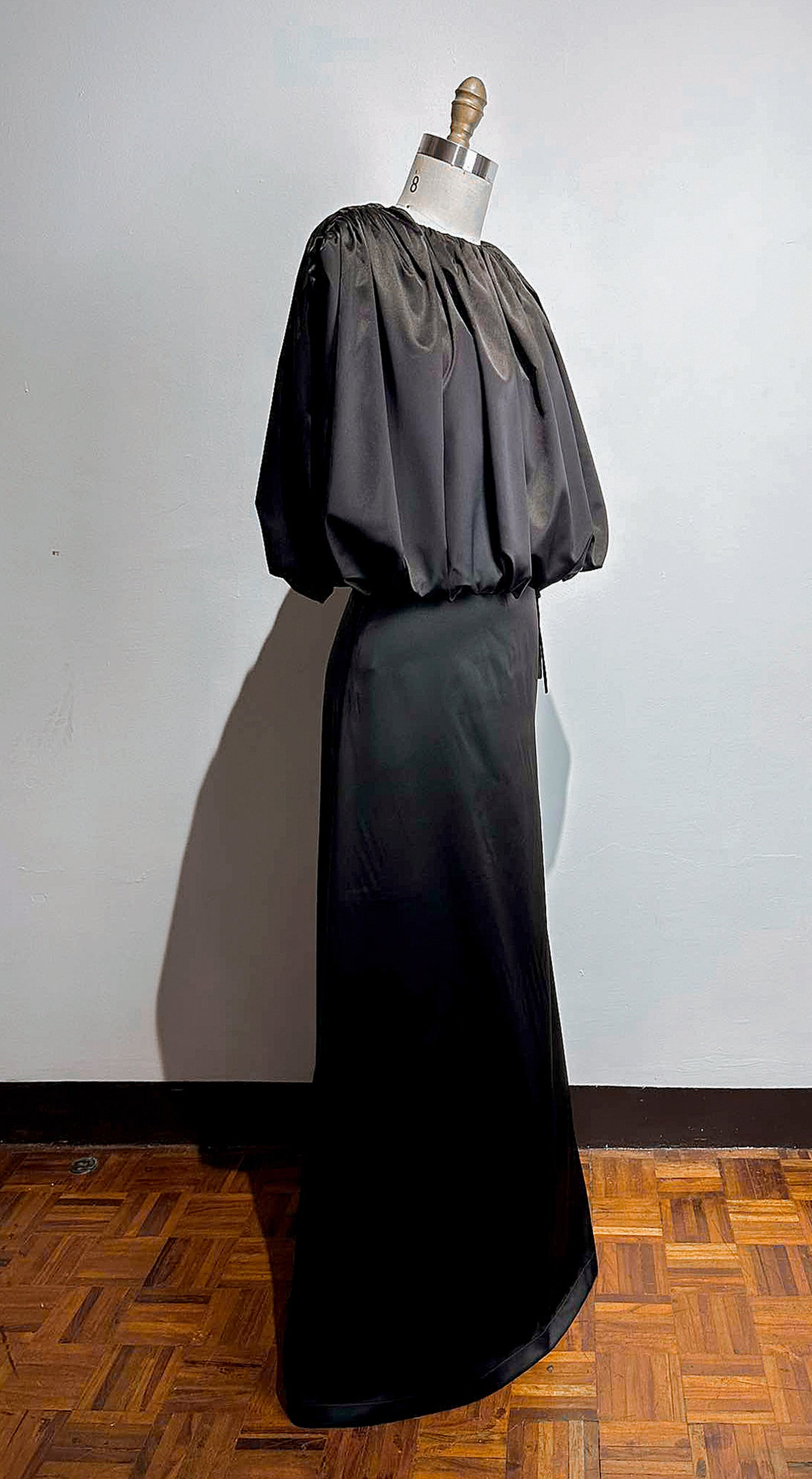 Side Tie Ribbon Semi A-Line Skirt