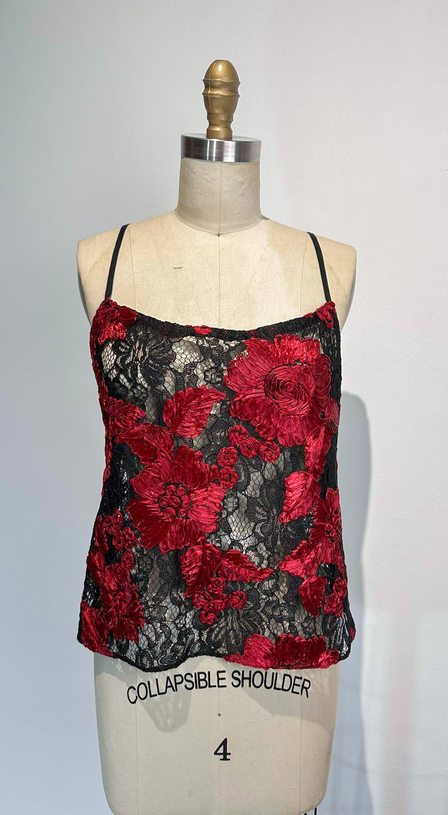 Round Neckline Spaghetti Strap Top