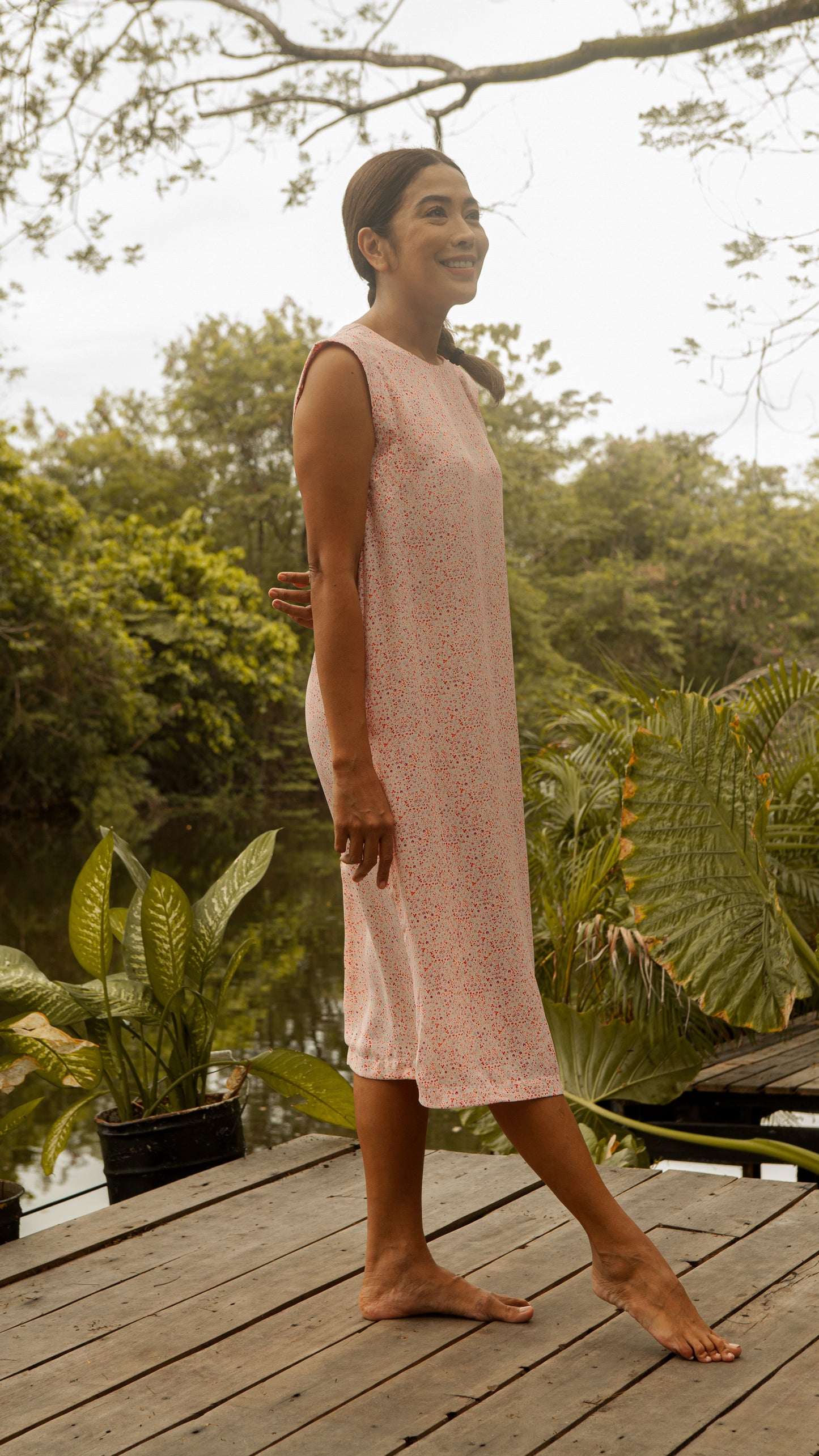 Wide Wrap Belt Dress — Floral