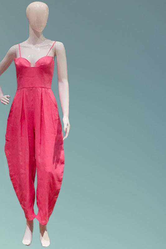 Sweetheart Baggy Jumpsuit in Taffy Pink