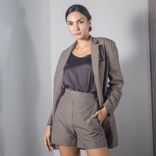 Una Ricci Checkered Shorts