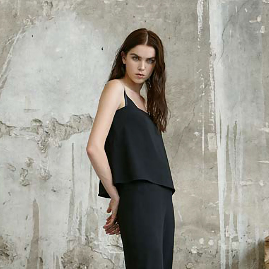 Federica Tosi Crepe Spaghetti Strap Top