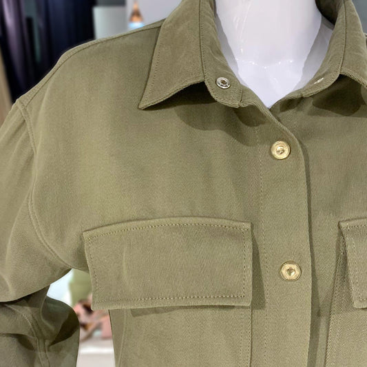 Una Ricci Long-Sleeve Snap Button Jumpsuit