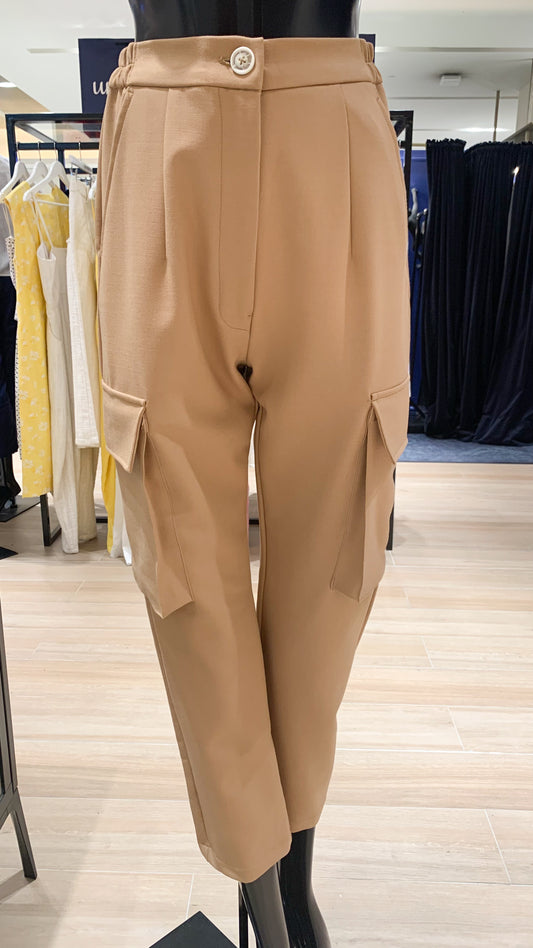 Baston Pants with Military Pockets - Camel Wool