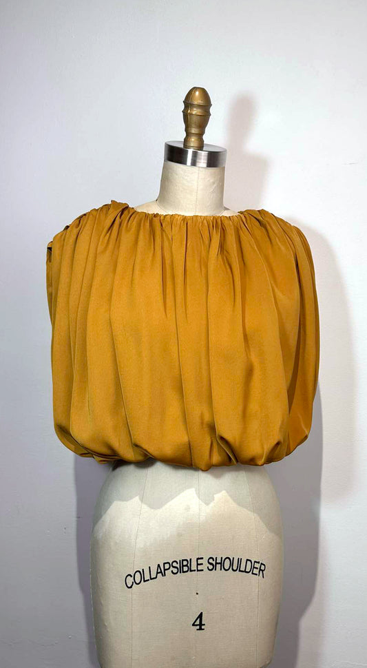 Mustard Crop Bubble Top