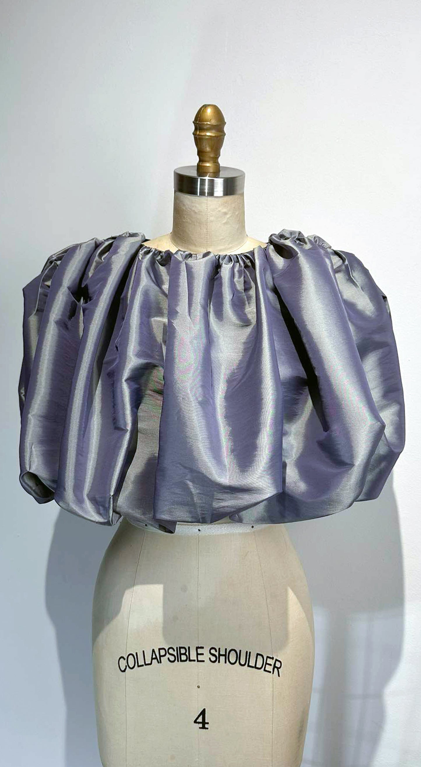 Ultra Bubble Top - Grey Taffeta