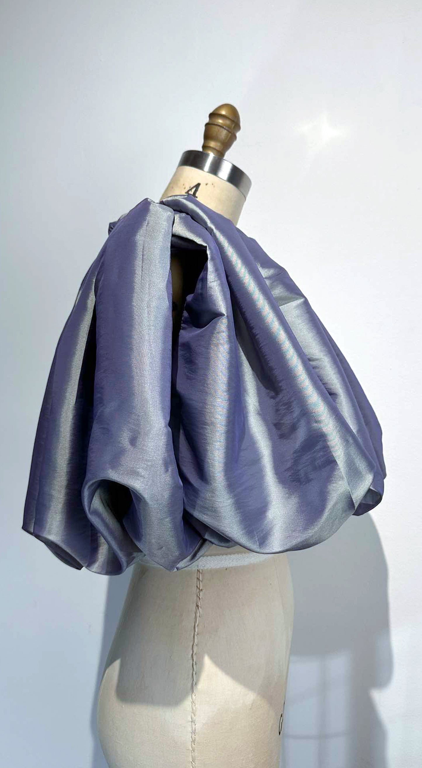 Ultra Bubble Top - Grey Taffeta