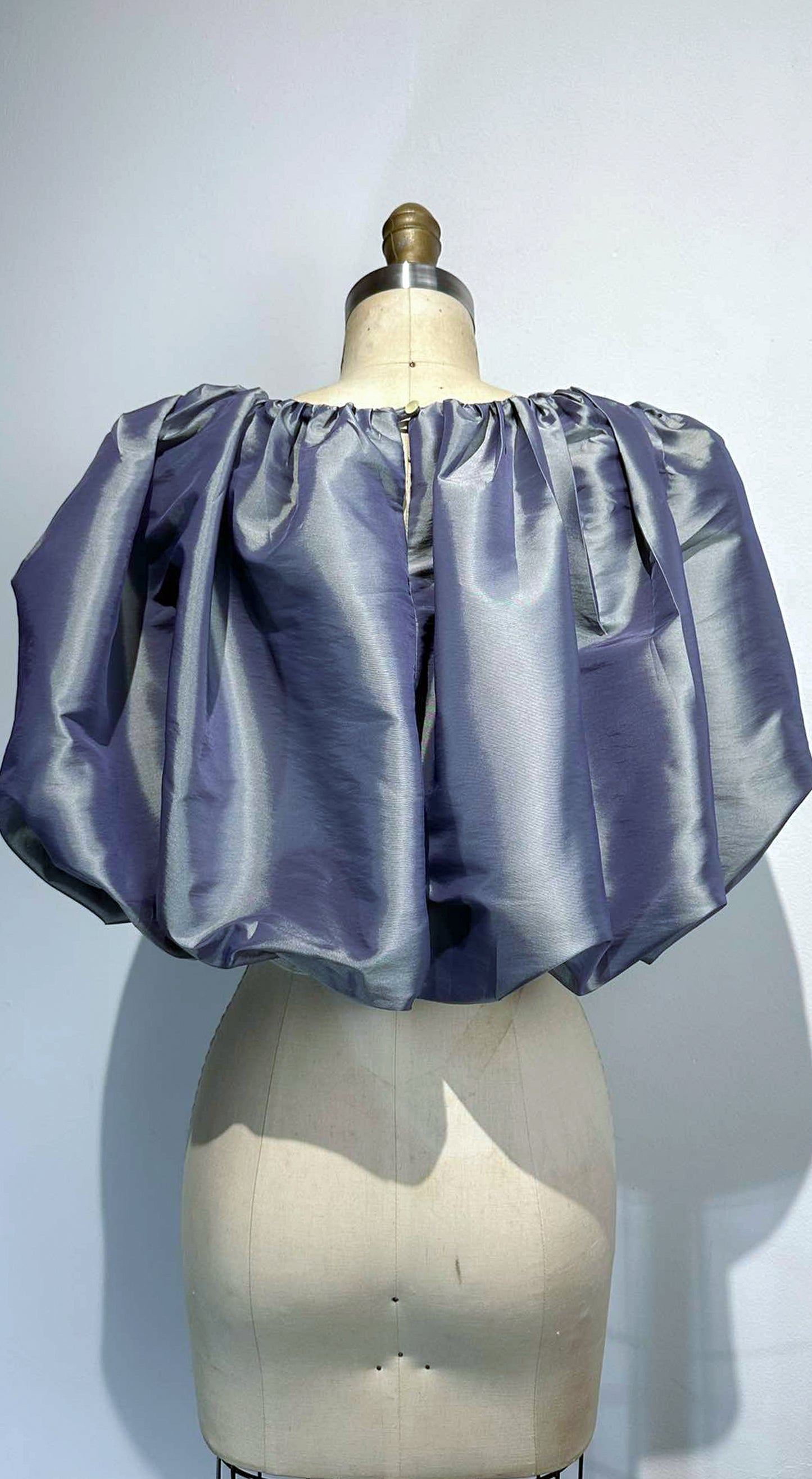 Ultra Bubble Top - Grey Taffeta