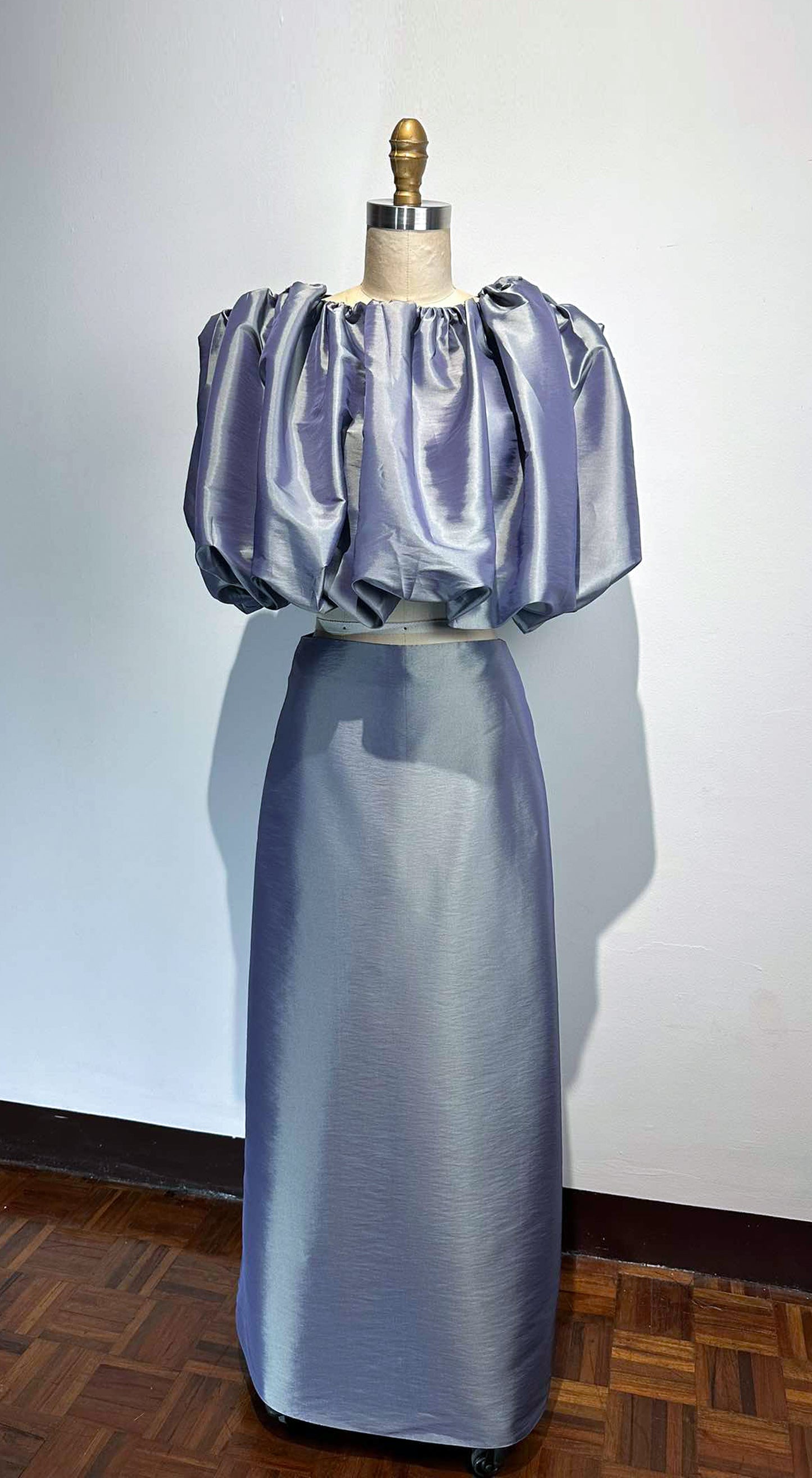 Ultra Bubble Top - Grey Taffeta