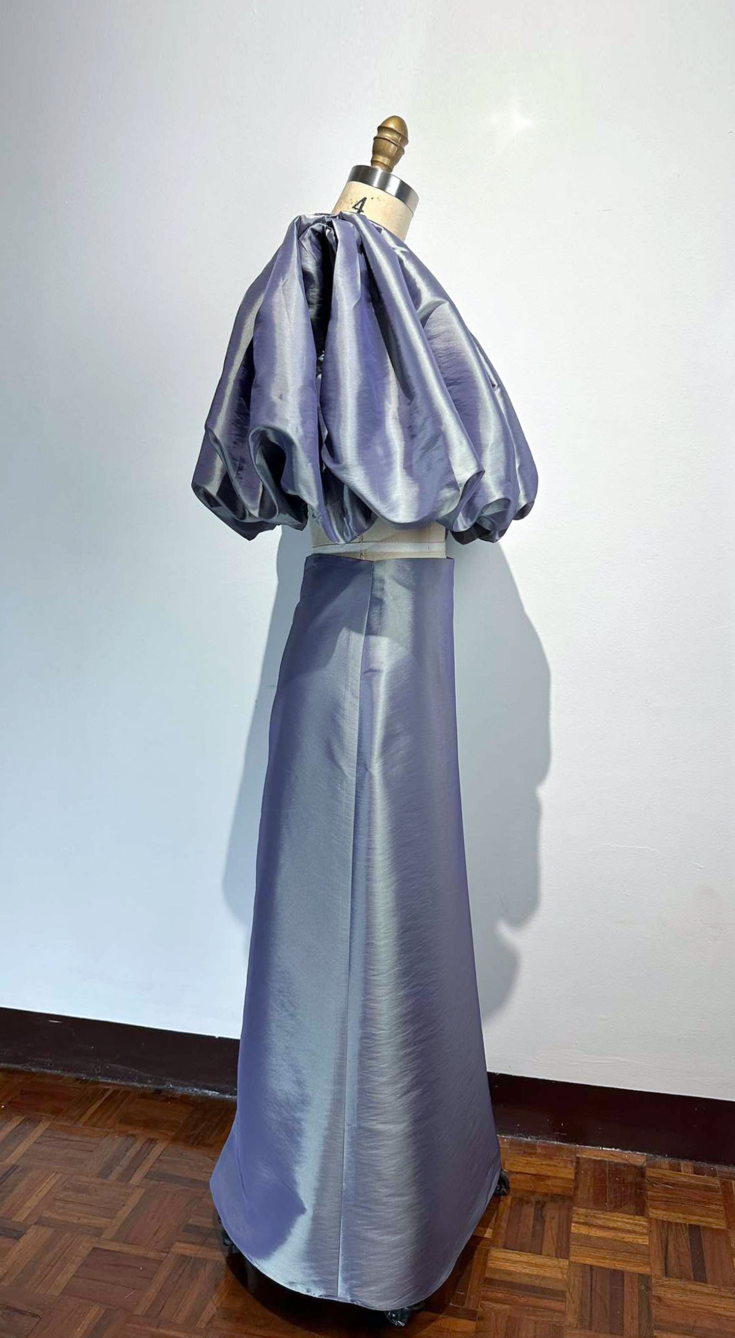 Ultra Bubble Top - Grey Taffeta