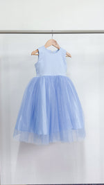 Load image into Gallery viewer, Sleeveless Midi Tulle Dress - Baby Blue Linen
