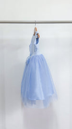 Load image into Gallery viewer, Sleeveless Midi Tulle Dress - Baby Blue Linen
