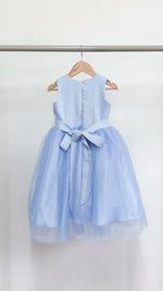 Load image into Gallery viewer, Sleeveless Midi Tulle Dress - Baby Blue Linen
