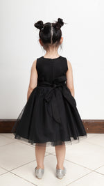 Load image into Gallery viewer, Sleeveless Midi Tulle Dress - Black Linen
