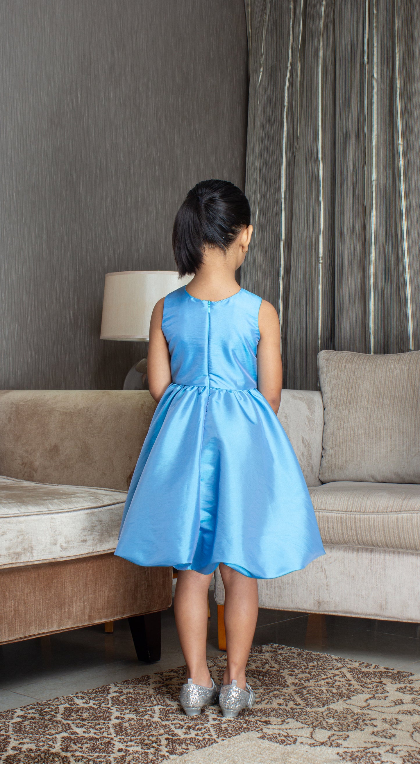 Sleeveless Mushroom Dress - Blue