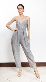 Load image into Gallery viewer, Sweetheart V-Cutout Baggy Jumpsuit
