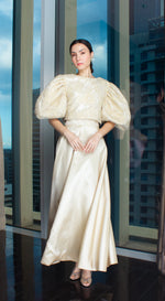 Load image into Gallery viewer, Light Gold Taffeta Floor Length Balloon Skirt
