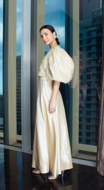 Load image into Gallery viewer, Light Gold Taffeta Floor Length Balloon Skirt
