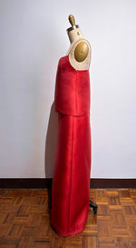 Load image into Gallery viewer, Red Rose Back Zip Straight Cut Skirt
