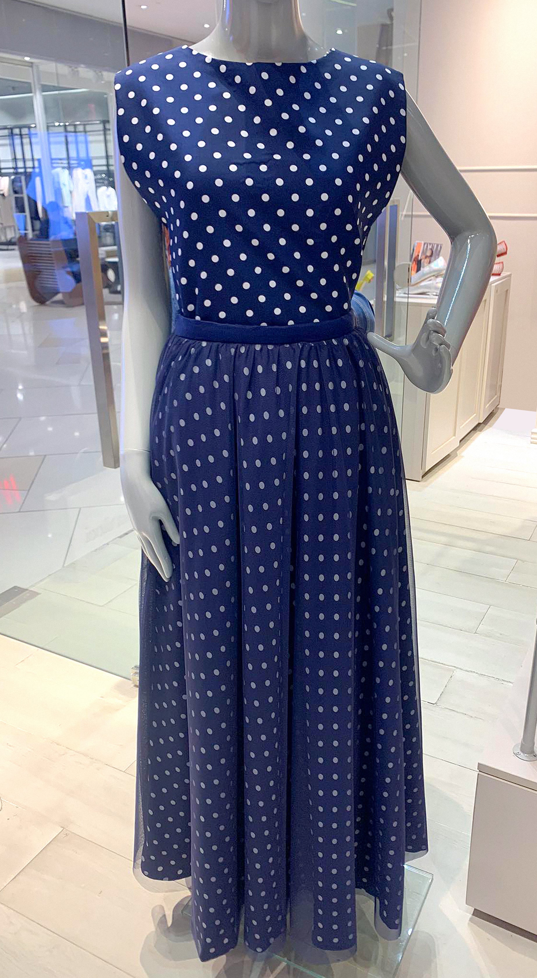 Retro Skirt - Blue Based Polka Dot