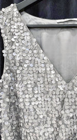 Load image into Gallery viewer, Multi-Brand — Tahari Silver Sequin Top
