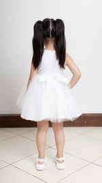 Load image into Gallery viewer, Sleeveless Midi Tulle Dress - White Linen
