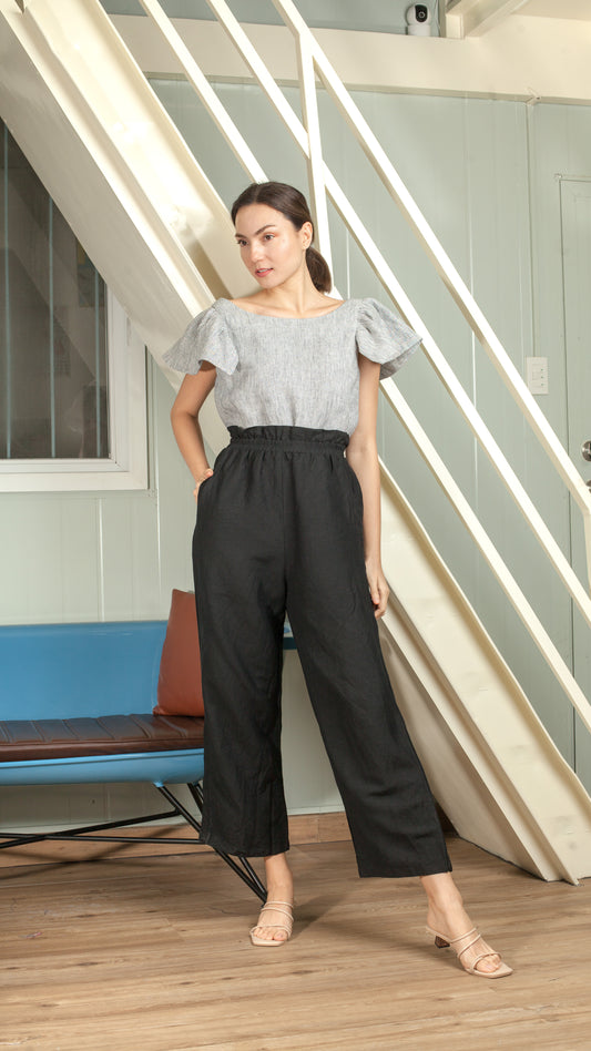Gathered Waist Square Pants