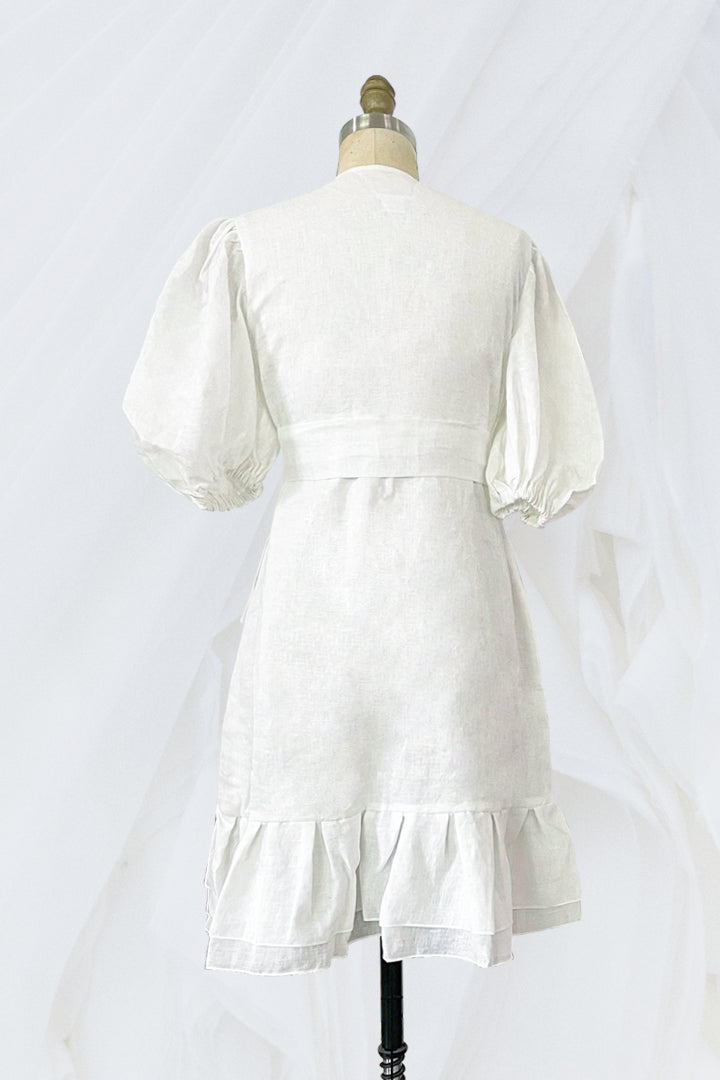 Pleated Hem Wrap Dress